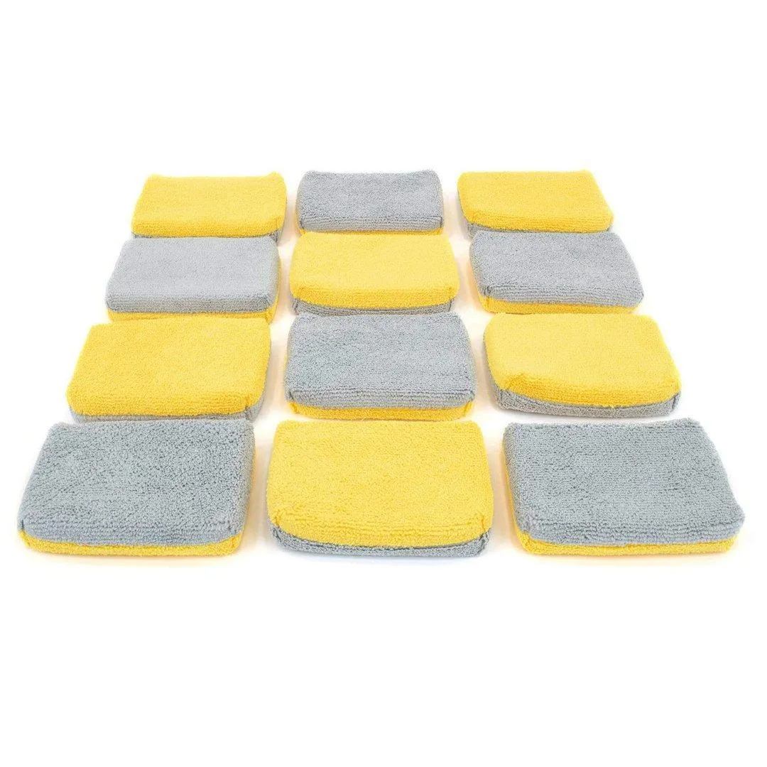 AUTOFIBER | Thin Saver Applicator Terry Microfiber Coating Applicator Sponge w/ Plastic Barrier