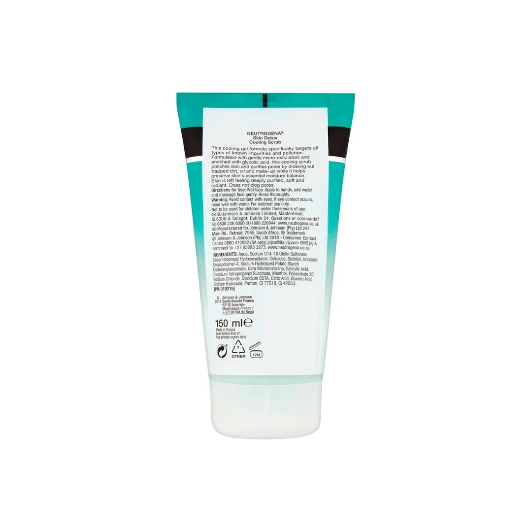 Buy Now | Neutrogena Skin Detox Scrub – Pore Refining Exfoliating Face Scrub (150g) | luckystore.in