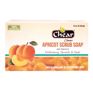 Chear Classic Apricot Scrub Face & Body Exfoliating Cleansing Soap x 6pcs