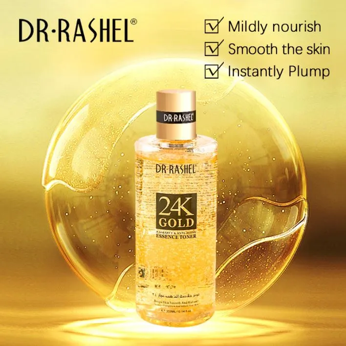 Dr.Rashel 24K Gold Radiance & Anti-aging Toner Serum 300ml - DRL-1478