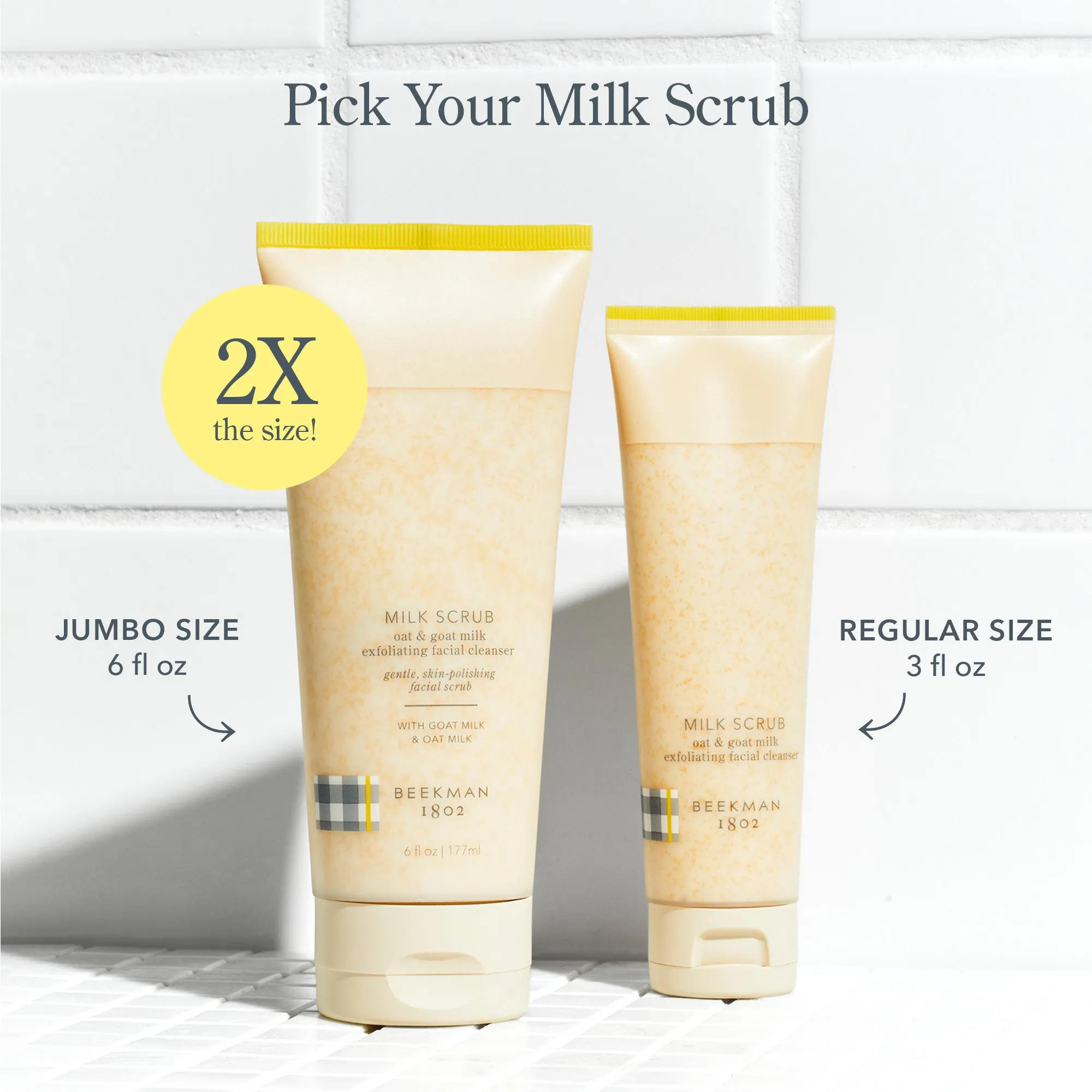 Jumbo Milk Scrub Oat   Goat Milk Exfoliating Facial Cleanser Duo