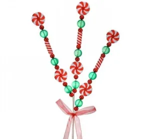 Santa's Sweet Shoppe Collection 24" PEPPERMINT CANDY SPRAY PICK