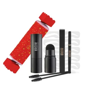 The Brow Technicians Flawless Brows Duo - Medium Brown Eyebrow Stamp Kit & Dark Chocolate Waterproof Pencil Gift Pack